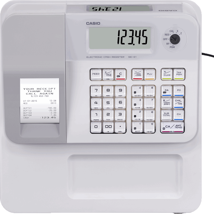 Casio SEG1 White Cash Register Till