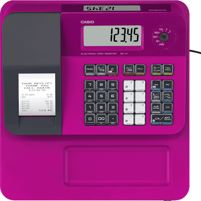 Casio SEG1 Pink Cash Register Till